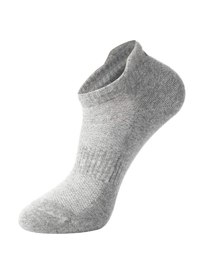 5 أزواج من الجوارب الرياضية القصيرة الرمادية: المقاس الأمريكي 6.5-8 (مقاس واحد يناسب الجميع). - Image 2